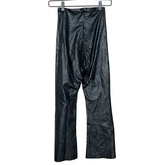 Commando Faux Leather Flare Pull On Leggings Black Size Small Revolve